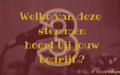Welke van deze drie stemmen hoort bij jouw bedrijf?
